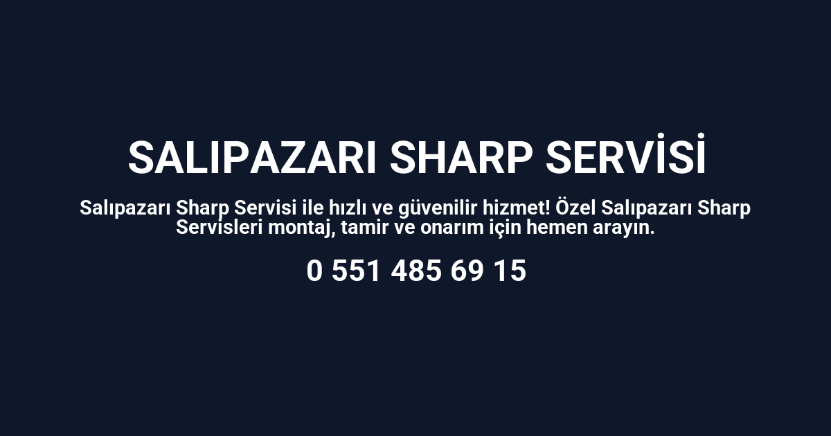 Salıpazarı Sharp Servisi